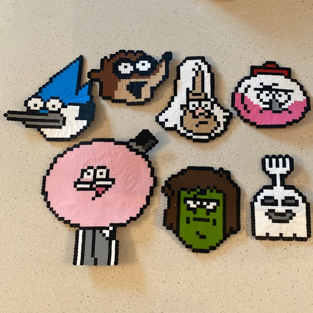 Regular Show Perler Magnets Larger Size